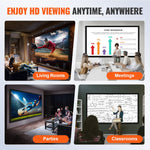 VEVOR 110Inch Diagonal Projector Screen 16:9 4K HD Projector Screen Movie Screen Fixed Frame 3D Projector Screen for Home Threater Outdoor Use(110inch)