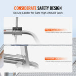 VEVOR Ladder Stabilizer, Extension Ladder Standoff, Heavy Duty Wing Span/Wall Ladder Accessories for Roof Gutter, Easy to Use & Wide Adaptability & Anti-slip Rubber Feet, 330 lbs Weight Rating