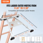 VEVOR Ladder Stabilizer, Adjustable Feet Extension Ladder Standoff, Heavy Duty Wall Ladder Accessories for Roof Gutter, Easy to Use & Wide Adaptability & Anti-slip Rubber Feet, 330 lbs Weight Rating
