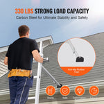 VEVOR Ladder Stabilizer, Adjustable Feet Extension Ladder Standoff, Heavy Duty Wall Ladder Accessories for Roof Gutter, Easy to Use & Wide Adaptability & Anti-slip Rubber Feet, 330 lbs Weight Rating