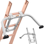 VEVOR Ladder Stabilizer, Heavy Duty Steel Ladder Roof Hook, Ladder Stabilizer with Wing Span/Wall Extension Accessory, Stable Ladder Standoff Arms for Roof Gutter with Anti-Slip Rubber Feet