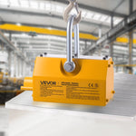 VEVOR Permanent Magnetic Lifter, 1000 kg Pulling Capacity, Heavy Duty N42 Neodymium Lifting Magnet with Release Handle and Steel Hook, Used in Shop Crane and Hoist, for Lifting Plate Steel, Board