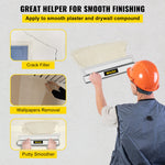 VEVOR Drywall Skimming Blade, 24inch Smoothing Knock-Down Knife, Stainless Steel Putty Knife Finishing Tool, High-Impact End Caps for Sheetrock Drywall Gyprock Wall-Board Plasterboard