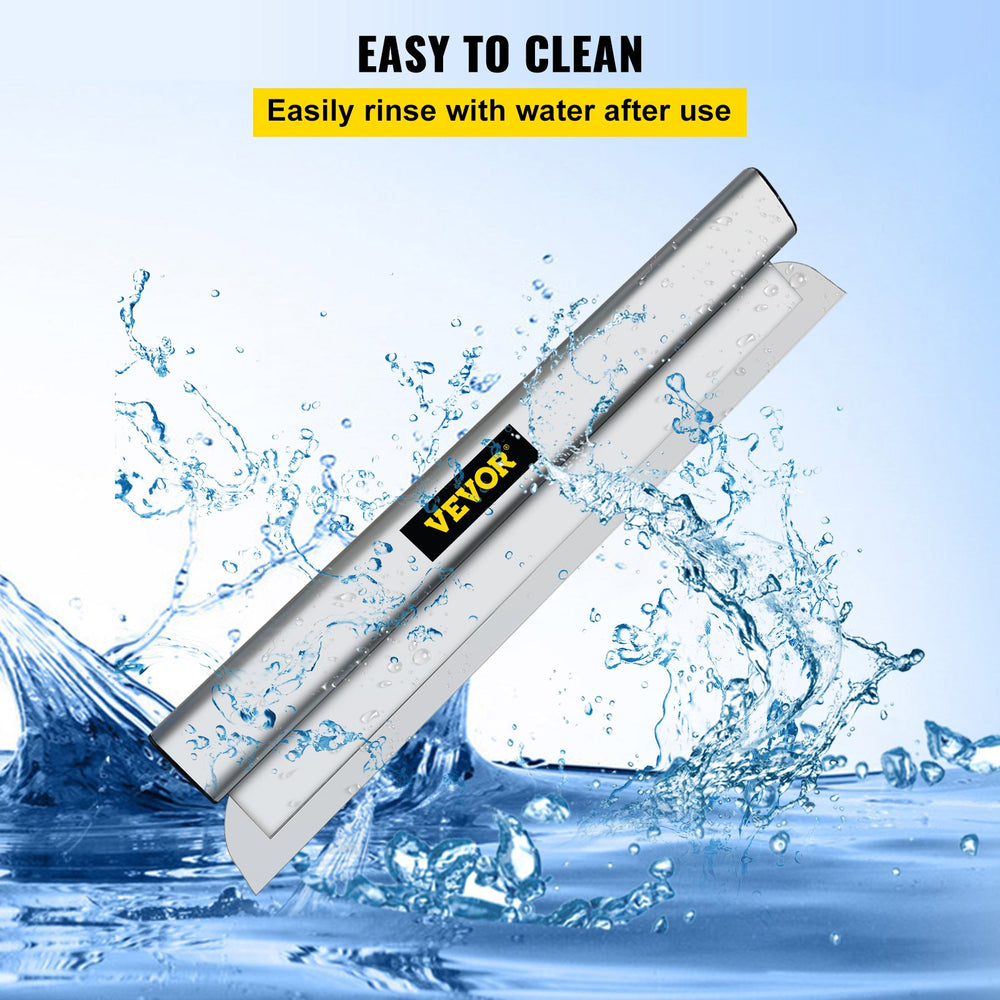 VEVOR Drywall Skimming Blade, 40inch Smoothing Knock-Down Knife, Stainless Steel Putty Knife Finishing Tool, High-Impact End Caps for Sheetrock Drywall Gyprock Wall-Board Plasterboard