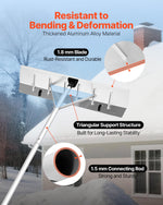 VEVOR Snow Roof Rake, 66 cm Aluminum Blade, 2.3-6 m Adjustable Roof Snow Scraper with Wheels, Anti-Slip Handle Snows Removal Tool, Lightweight House Rooftop Rake for Leaves Debris Removal