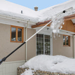 VEVOR Snow Roof Rake, 66 cm Aluminum Blade, 2.3-6 m Adjustable Roof Snow Scraper with Wheels, Anti-Slip Handle Snows Removal Tool, Lightweight House Rooftop Rake for Leaves Debris Removal