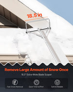 VEVOR Snow Roof Rake, 22 cm Aluminum Blade, 1.58-9.13 m Adjustable Roof Snow Scraper with Wheels & Slide, , Lightweight Snows Removal Tool for House Rooftop Leaves Debris Clearing