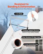 VEVOR Snow Roof Rake, 22 cm Aluminum Blade, 1.58-9.13 m Adjustable Roof Snow Scraper with Wheels & Slide, , Lightweight Snows Removal Tool for House Rooftop Leaves Debris Clearing
