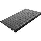 VEVOR Rubber Threshold Ramp, 6.5 cm Rise Threshold Ramp Doorway, 3 Channels Cord Cover Rubber Solid Threshold Ramp, Rubber Angled Entry Rated 1000 kg Load Capacity for Wheelchair and Scooter