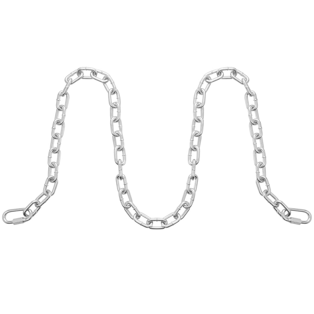 VEVOR Proof Coil Chain, 5/16" x 92', 1667 lbs Safe Working Load, Zinc Plated Proof Tested Coil Chain with Two Quick Links, Galvanized Carbon Steel Link Chain for Towing, Hanging, Camping, Pet Towing