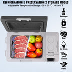 VEVOR Portable Car Refrigerator, 12 Volt Car Refrigerator Fridge, 25 L / 26.4 QT Single Zone Portable Freezer, -4℉-68℉ Adjustable Temperature, Compressor Cooler for Home, Outdoor, Camping, RV, Car