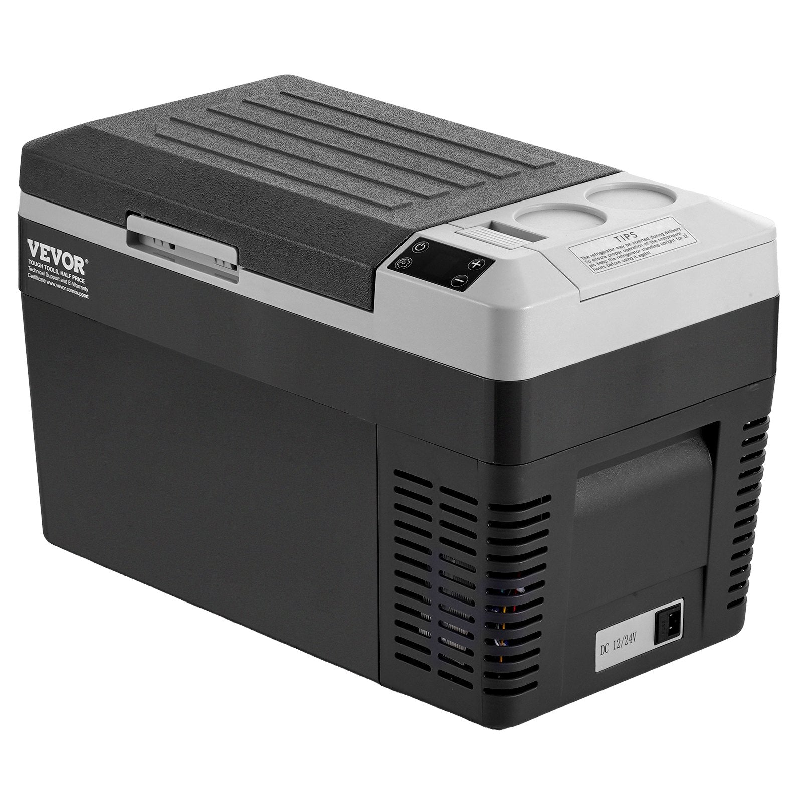 VEVOR Portable Car Refrigerator, 12 Volt Car Refrigerator Fridge, 25 L / 26.4 QT Single Zone Portable Freezer, -4℉-68℉ Adjustable Temperature, Compressor Cooler for Home, Outdoor, Camping, RV, Car