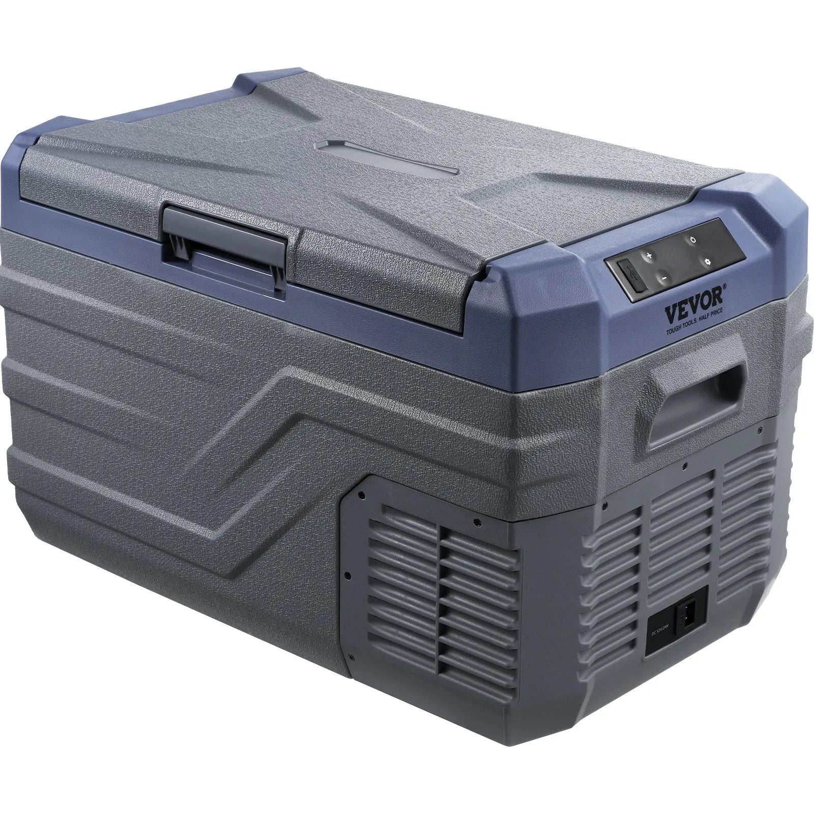 VEVOR Car Refrigerator, 12 Volt Car Refrigerator Fridge, 30 L Single Zone Portable Freezer with Built-in Light, -4℉-68℉, 12/24V DC and 100-240V AC Compressor Cooler for Outdoor, Camping, RV