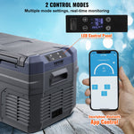 VEVOR Car Refrigerator, 12 Volt Car Refrigerator Fridge, 25 L Dual Zone Portable Freezer, -4℉-68℉ Adjustable Range, 12/24V DC and 100-240V AC Compressor Cooler for Outdoor, Camping, RV