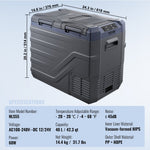 VEVOR Car Refrigerator, 12 Volt Car Refrigerator Fridge, 40 L Dual Zone Portable Freezer, -4℉-68℉ Adjustable Range, 12/24V DC and 100-240V AC Compressor Cooler for Outdoor, Camping, RV
