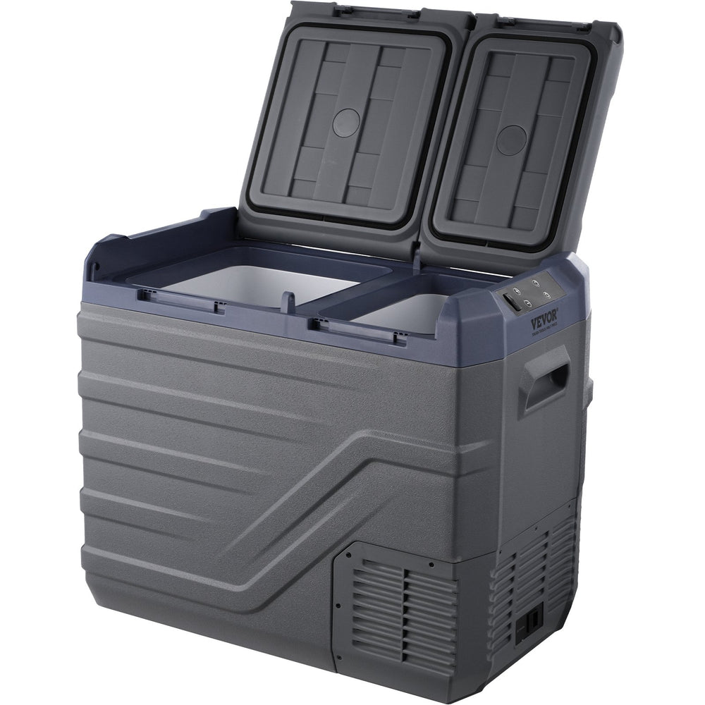 VEVOR Car Refrigerator, 12 Volt Car Refrigerator Fridge, 40 L Dual Zone Portable Freezer, -4℉-68℉ Adjustable Range, 12/24V DC and 100-240V AC Compressor Cooler for Outdoor, Camping, RV