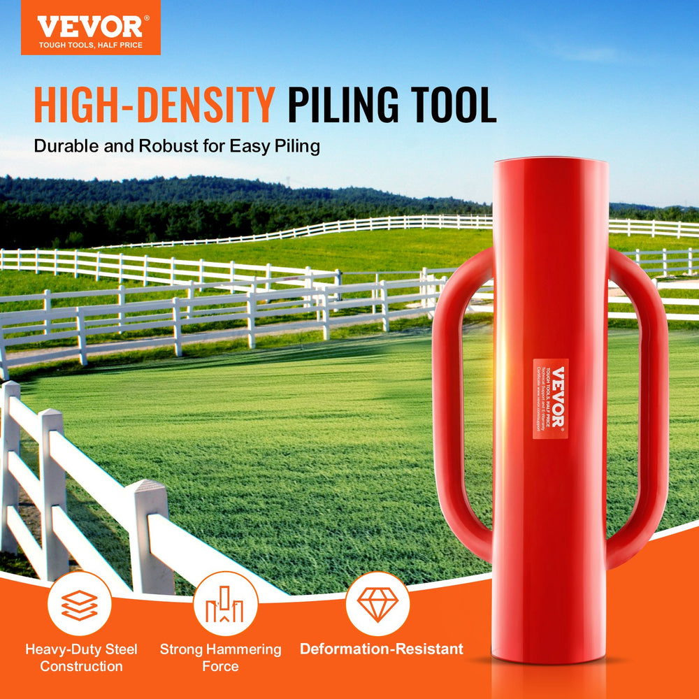 VEVOR Fence Post Driver with Handles 6.9 cm Inner Diameter T Post Pole Pounder
