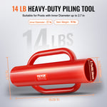 VEVOR Fence Post Driver with Handles 6.9 cm Inner Diameter T Post Pole Pounder
