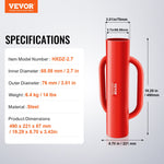 VEVOR Fence Post Driver with Handles 6.9 cm Inner Diameter T Post Pole Pounder