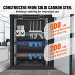 VEVOR 15U Wall Mount Network Server Rack Cabinet Enclosure 45.7cm Depth Glass Door Lock