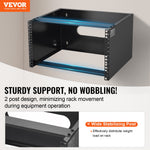 VEVOR 6U Wall Mount Network Rack 14 in/355.6 mm Depth Server Rack 50lbs/22.68kg 500x350x270mm