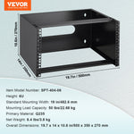 VEVOR 6U Wall Mount Network Rack 14 in/355.6 mm Depth Server Rack 50lbs/22.68kg 500x350x270mm