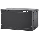 VEVOR 6U Wall Mount Network Server Cabinet, 37.6 cm Deep, Server Rack Cabinet Enclosure, 90.7 kg Max. Ground-mounted Load Capacity, with Locking Glass Door Side Panels, for IT Equipment, A/V Devices