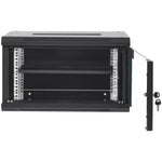 VEVOR 6U Wall Mount Network Server Cabinet, 37.6 cm Deep, Server Rack Cabinet Enclosure, 90.7 kg Max. Ground-mounted Load Capacity, with Locking Glass Door Side Panels, for IT Equipment, A/V Devices
