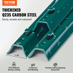 VEVOR 182.9 cm Fence Post 10 Pack Heavy Duty Metal Fence Posts Green
