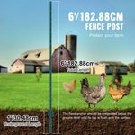 VEVOR 182.9 cm Fence Post 10 Pack Heavy Duty Metal Fence Posts Green