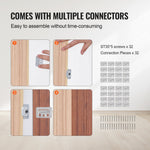 VEVOR Wood Slat Acoustic Panels, 8 PCS 96 x 6 inch, WPC Accent Wooden Wall Panels for Modern Interior Wall, Faux Wood Wall Board Panels for Stylish Decor and Noise Reduction, Ash Wood