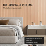 VEVOR Wood Slat Acoustic Panels, 8 PCS 96 x 6 inch, WPC Accent Wooden Wall Panels for Modern Interior Wall, Faux Wood Wall Board Panels for Stylish Decor and Noise Reduction, Ash Wood