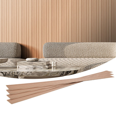 VEVOR Wood Slat Acoustic Panels, 8 PCS 96 x 6 inch, WPC Accent Wooden Wall Panels for Modern Interior Wall, Faux Wood Wall Board Panels for Stylish Decor and Noise Reduction, Ash Wood