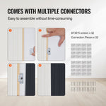 VEVOR Wood Slat Acoustic Panels, 8 PCS 96 x 6 inch, WPC Accent Wooden Wall Panels for Modern Interior Wall, Faux Wood Wall Board Panels for Stylish Decor and Noise Reduction, Matte White