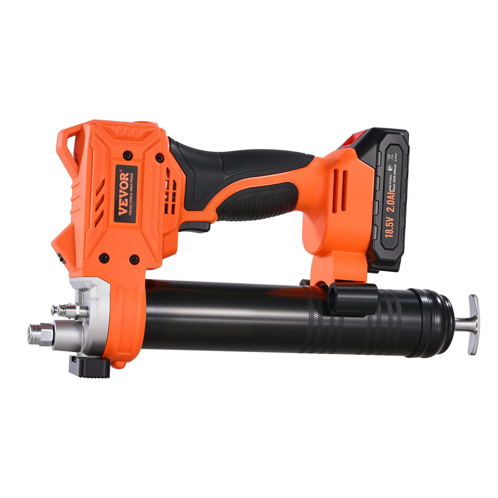 VEVOR Cordless Grease Gun, 8000 PSI Max Pressure, 20V Electric Grease Gun with 2.0 Ah Battery & LED Light, 35.4-inch Long Hose & Carrying Case, Variable Speed Triggers, Vehicles or Machines Greasing