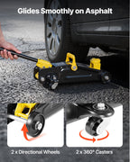 VEVOR Low Profile Floor Jack, 1.5 Ton Capacity, Steel Racing Floor Jack with Single Piston Quick Lift Pump, Storage Case, Hydraulic Trolley Car Lift for Sports Cars, Sedans, Lifting Range 130-310 mm