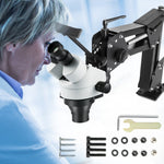 VEVOR Micro Inlaid Mirror Multi-directional Micro-setting Microscope 76mm Lens Spring Bracket Jewelry Tools 7X-4.5X
