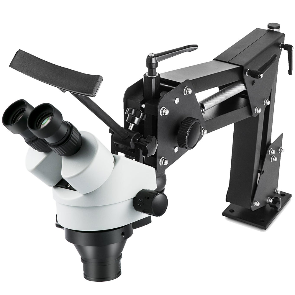 VEVOR Micro Inlaid Mirror Multi-directional Micro-setting Microscope 76mm Lens Spring Bracket Jewelry Tools 7X-4.5X