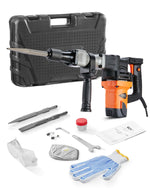 VEVOR Demolition Jack Hammer Concrete Breaker 1400W Electric Hammer 2 Chisel Bit
