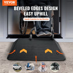 VEVOR Rubber Threshold Ramp Door Ramp 4" Rise 15 tons Load Rubber Curb Ramp