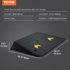 VEVOR Rubber Threshold Ramp Door Ramp 4" Rise 15 tons Load Rubber Curb Ramp