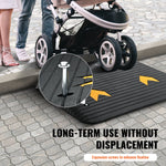 VEVOR Rubber Threshold Ramp Door Ramp 4" Rise 15 tons Load Rubber Curb Ramp