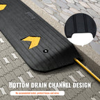 VEVOR Upgraded Rubber Threshold Ramp, 2.5 cm Rise Wheelchair Ramp Doorway, Natural Curb Ramp Rated 15000 kg Load Capacity, Non-Slip Textured Surface Rubber Curb Ramp for Wheelchair and Scooter