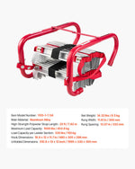 VEVOR Fire Escape Ladder, 3-Story 7.62m Retractable Emergency Fire Ladder, Lightweight Aluminum Alloy Safety Escape Ladders with Sturdy Polyester Strap, Anti-Slip Rung &amp; Wide Steps, 453KG Max Loading