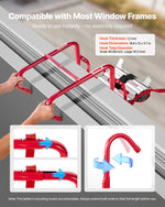 VEVOR Fire Escape Ladder, 5-6 Story 15.24m Retractable Emergency Fire Ladder, Lightweight Aluminum Alloy Safety Escape Ladders with Sturdy Polyester Strap, Anti-Slip & Wide Rungs, 453KG Max Loading