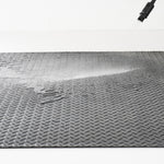 VEVOR Diamond-Plate Rubber Flooring Roll, 3 mm x 4 ft x 10 ft Garage Floor Mat, SBR Rubber Garage Flooring Roll, Easy to Clean, Diamond Plate Rubber Mat for Under Cars, Garage Industry Gym, Black