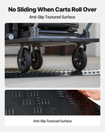 VEVOR Drop Over Cable Cover, 7,938 kg/Axle Load Capacity, 2 Channel Heavy Duty Floor Cord Cover, Cable Hose Protector Ramp, for Indoor, High Walking Traffic Areas, Home, Office, Warehouse, 3 Pack