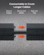 VEVOR Drop Over Cable Cover, 7,938 kg/Axle Load Capacity, 2 Channel Heavy Duty Floor Cord Cover, Cable Hose Protector Ramp, for Indoor, High Walking Traffic Areas, Home, Office, Warehouse, 3 Pack