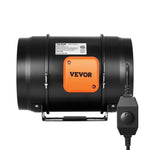 VEVOR Inline Duct Fan, 203.2mm 506.2 CFM with Variable Speed Controller, Quiet AC-motor Ventilation Exhaust Fan for Cooling Booster, Grow Tents, Hydroponics
