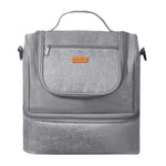 VEVOR Breast Pump Bag, Breast Feeding Bag with Ice Pack, Fits for S1/S2, Pumping Accessories & Breastmilk Storage, Portable Pump Carrying Case for Work, Travel and Family Use, Grey